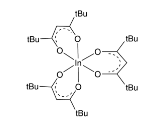 Tris(2,2,6,6-tetramethyl-3,5-heptanedionato)indium(III) Chemical Structure